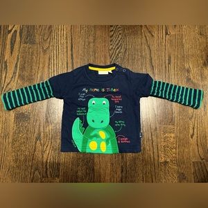 NWOT Jojo Maman Bebe interactive T-Rex top!